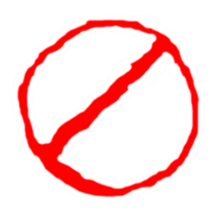 420x420 Cross Out Sign Clipart