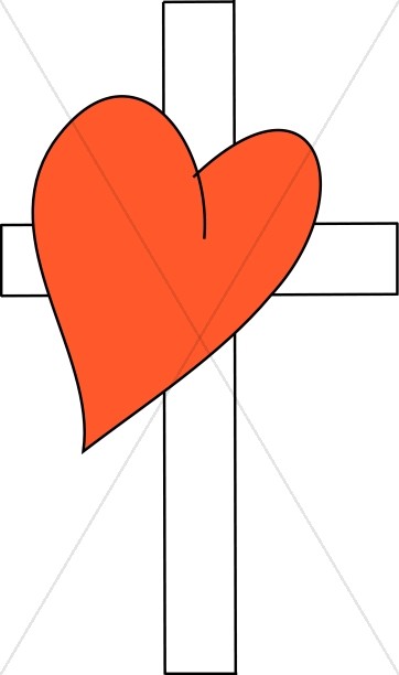 362x612 Red Heart And Cross Cross Clipart
