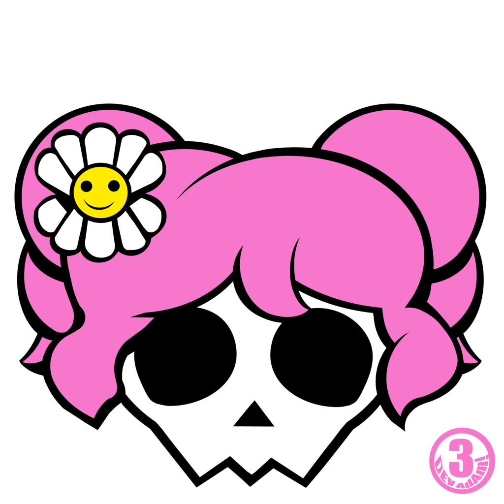 1024x1024 Girly Skull And Crossbones Clipart