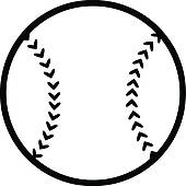 170x170 Clip Art Of Two Crossed Baseball Bats And Ball K19830126