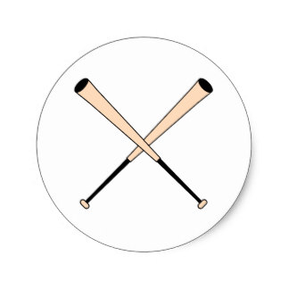 324x324 Cross Bats Stickers Zazzle