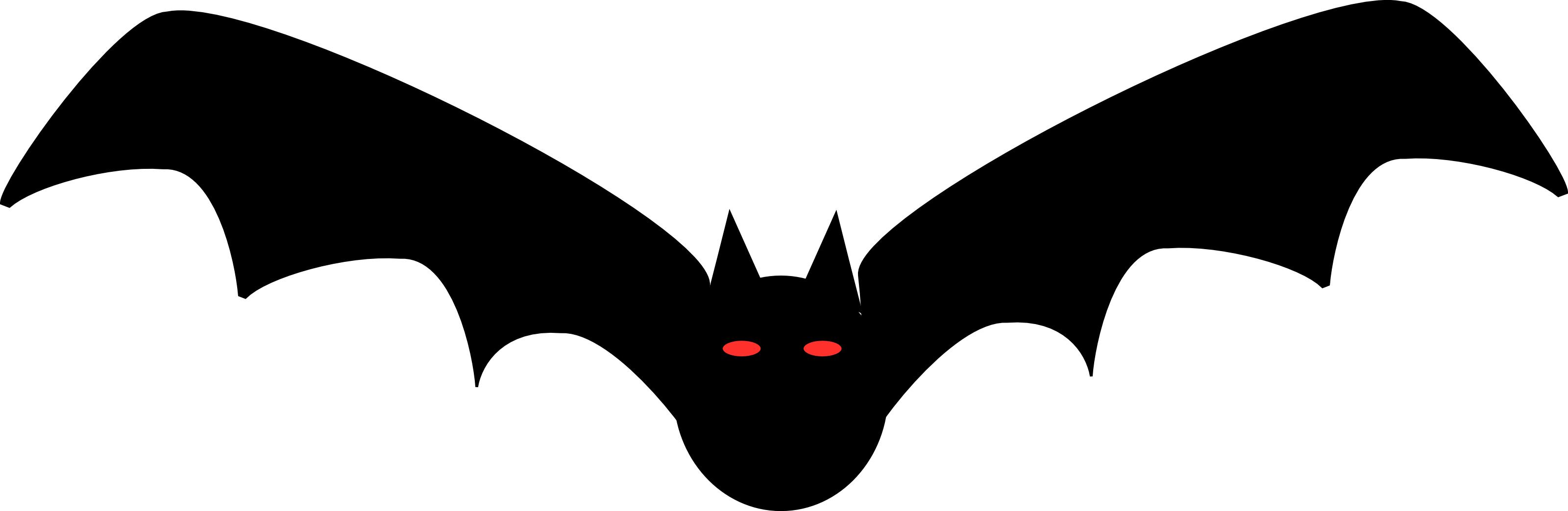 3200x1044 Top Black Bat Clip Art Vector Pictures