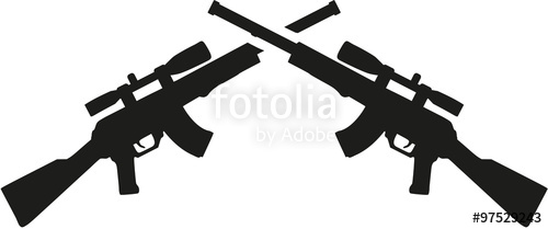 500x209 Crossed Airsoft Gun Stock Image And Royalty Free Vector Files