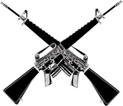 400x343 Gun Clipart Crossed Rifle