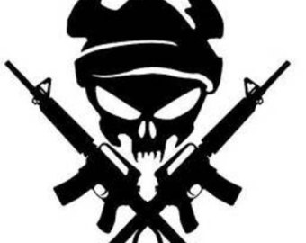 340x270 Guns Crossed Decal Etsy