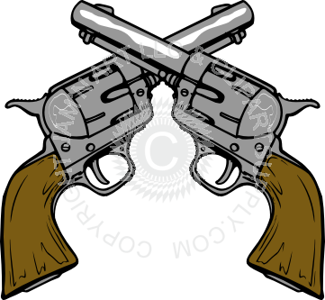 361x333 Pistol Clipart Crossed