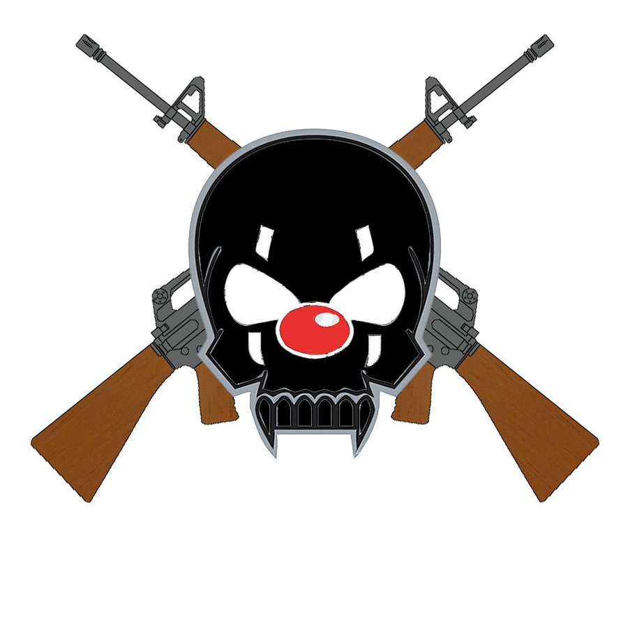 900x900 Skull And Crossing Guns By Syco55