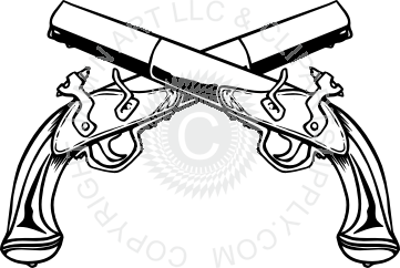 361x242 Pistol Clipart Crossed Gun