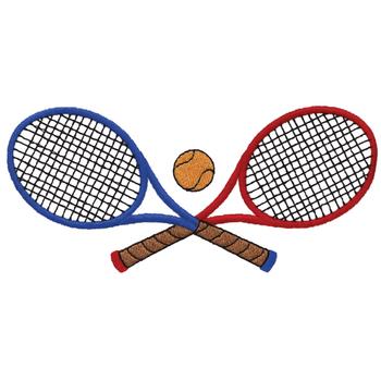 350x350 Crossed Tennis Racquets Embroidery Design Annthegran