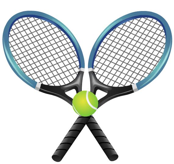 570x536 Blue Clipart Tennis Racket