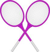 166x170 Clip Art Of Two Crossed Tennis Rackets K15878979
