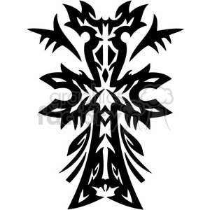 300x300 Royalty Free Cross Clip Art Tattoo Illustrations 006 385896 Vector