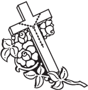 176x180 Scroll Cross Clipart