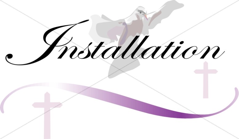 776x452 Installation Over Dove And Crosses Church Word Art