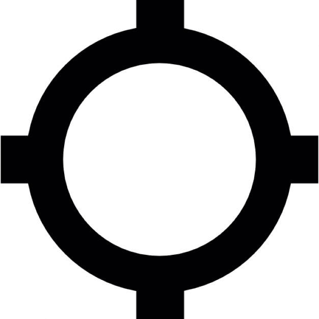 626x626 Crosshair Circle With Four Points Icons Free Download