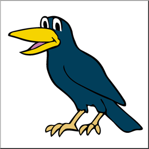 304x304 Clip Art Cartoon Crow Color I Abcteach