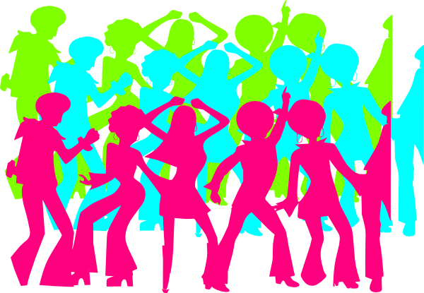 600x415 70s Dancing Sihlouettes Clip Art