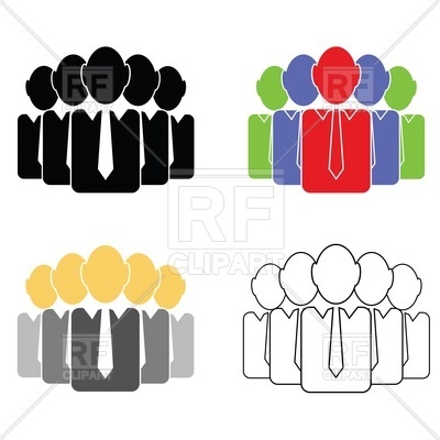 400x400 Stylized Group Of People Royalty Free Vector Clip Art Image