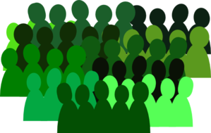 299x189 Very Green Crowd Clip Art