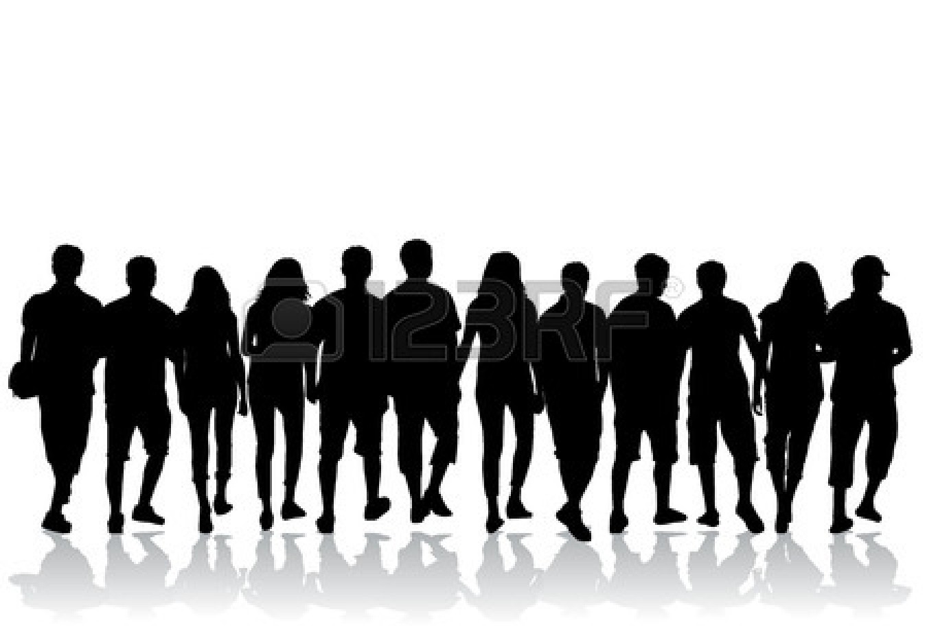 1350x930 Silhouette Crowd Clipart