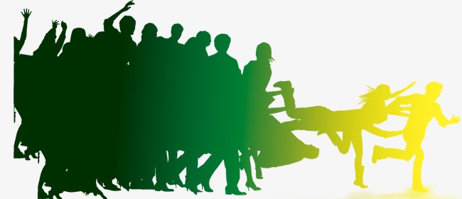 650x280 Exquisite Aesthetic Crowd Silhouette, Beautiful, Fine, Crowd Png
