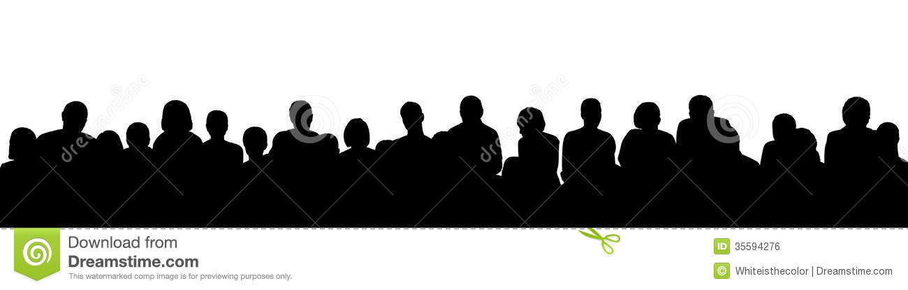 1300x415 Free Crowd Silhouette Clipart