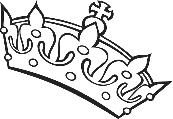 600x416 Pageant Crown Black And White Clipart