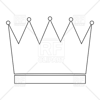400x400 Crown Outline Icon Royalty Free Vector Clip Art Image