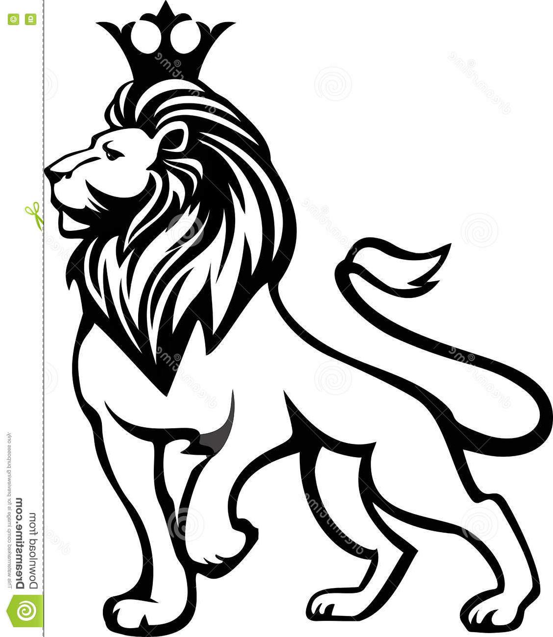 1129x1300 Best Black White Lion Full Growth Crown His Head File Free