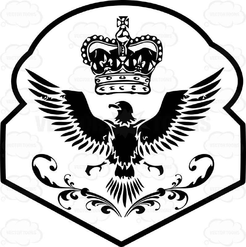 797x800 Black And White Eagle With Imperial Crown Above It Coat Of Arms