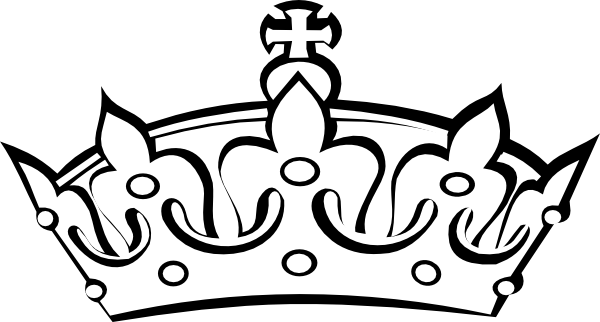 600x322 Crown Clipart Black And White No Background