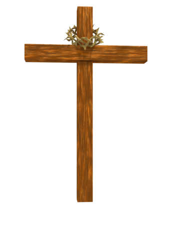 344x500 Crown Of Thorns And Cross With Transparent Background Clipart