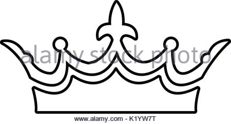 450x241 Medieval Crown Icon. Outline Illustration Of Medieval Crown Vector