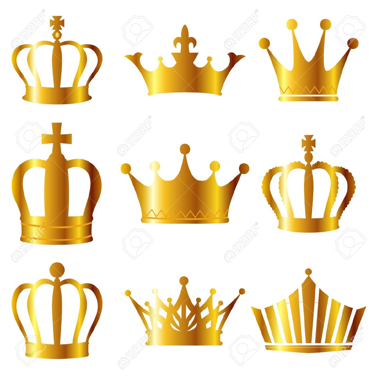 1300x1300 Gold Crown King Clipart