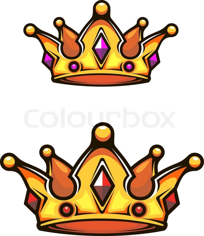 689x800 Royal King Crown Stock Vector Colourbox
