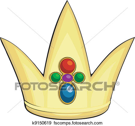 450x419 Clip Art Of Cartoon Illustration Of The Royal Crown K9150619