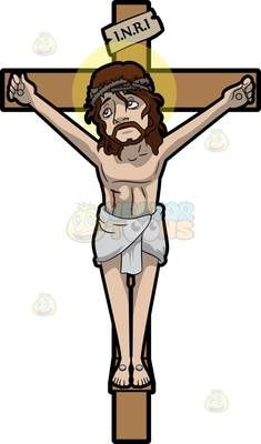 235x400 Jesus In Pain On The Cross 1 Jesus Clipart Cartoon