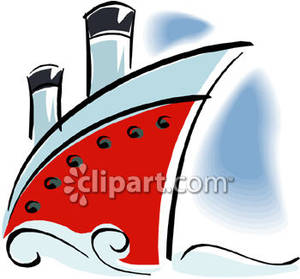300x279 Front Of A Cruise Ship Royalty Free Clipart Picture