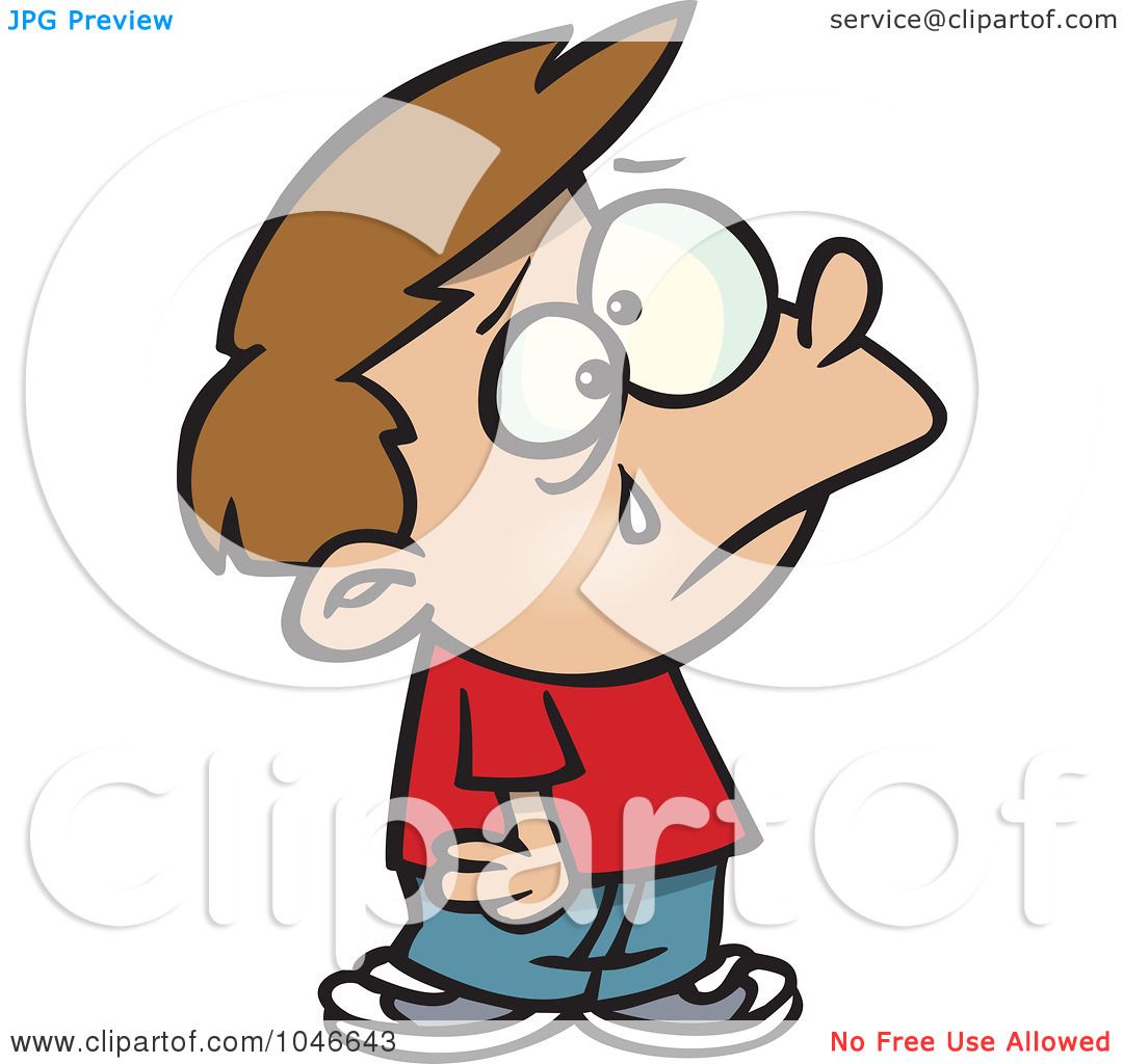 1080x1024 Royalty Free (Rf) Clip Art Illustration Of A Cartoon Boy Crying By