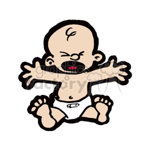 300x300 Royalty Free Crying Baby 159094 Vector Clip Art Image