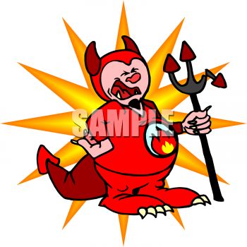 350x350 Royalty Free Cliprt Image Cartoon Of Crying Devil