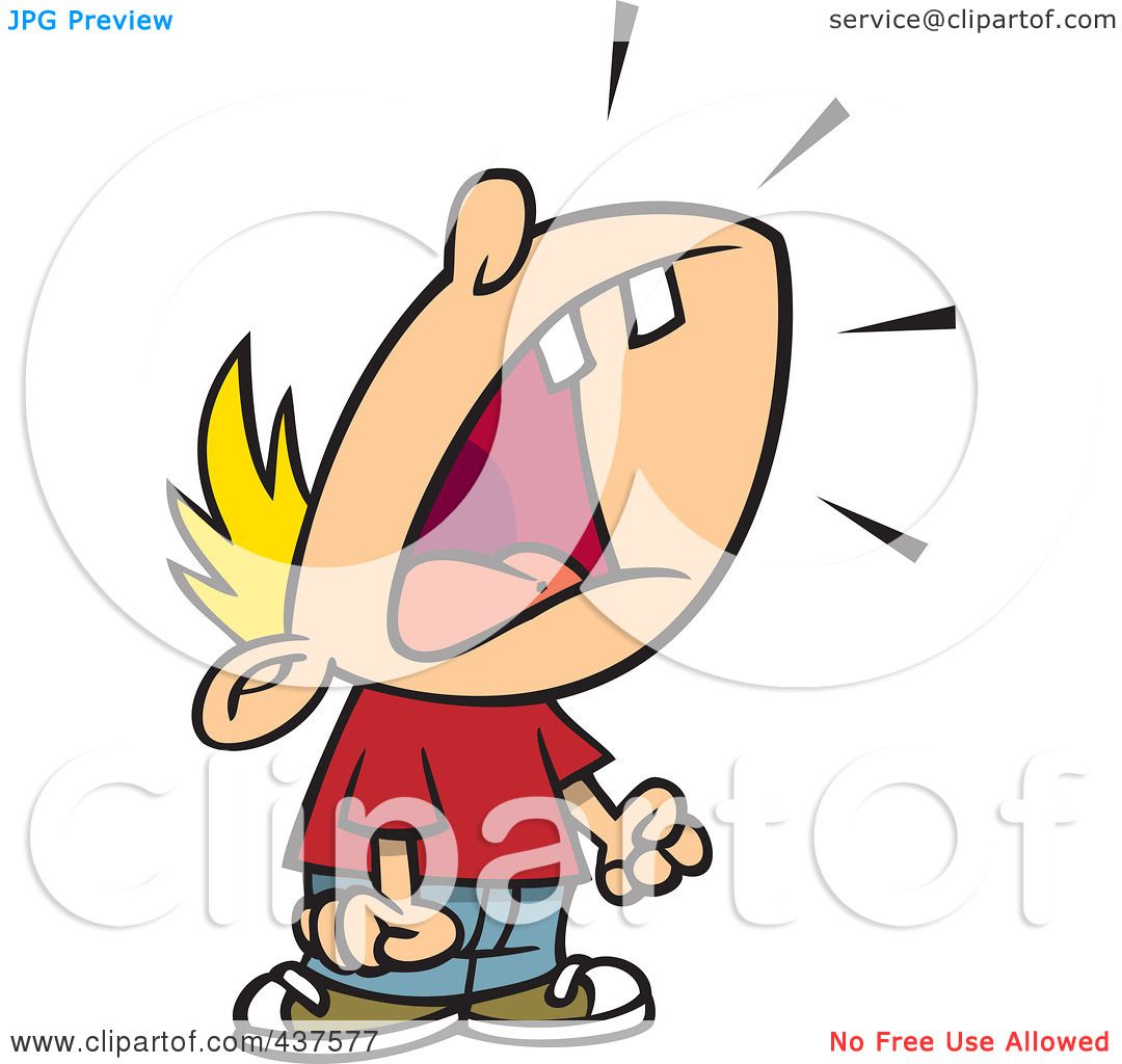 1080x1024 Royalty Free (Rf) Clip Art Illustration Of A Cartoon Crying Boy