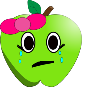 298x294 Crying Apple Clip Art