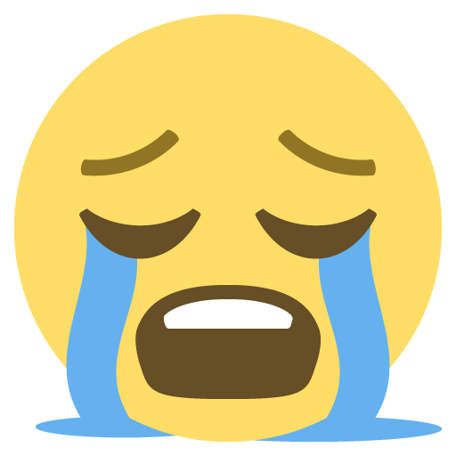 512x512 Loudly Crying Face Emoji Emoticon Vector Icon
