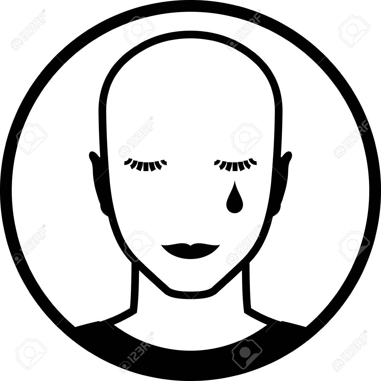 1300x1300 Crying Face Vector Illustration Royalty Free Cliparts, Vectors