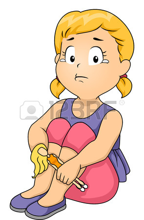 295x450 Illustration Of A Little Girl Crying Over The Book She Is Reading