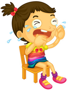 224x300 Little Girl Crying With Her Arms Up Illustration Royalty Free