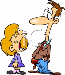 259x300 Of An Unhappy Little Girl Crying At Her Father