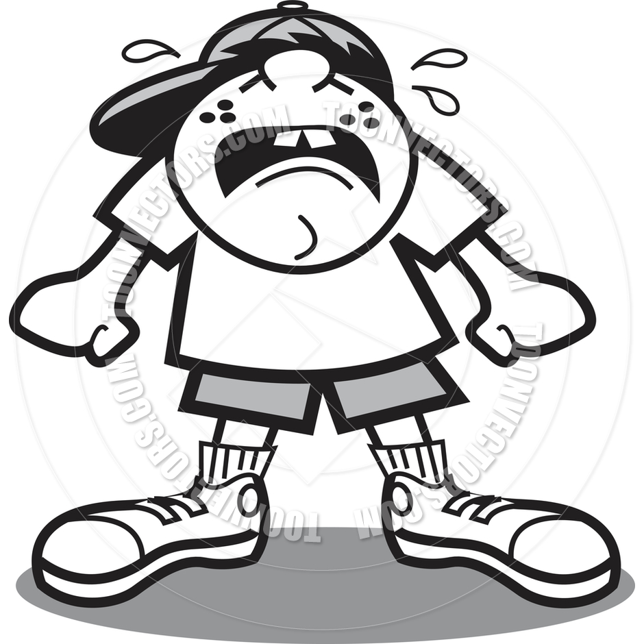 940x940 Cartoon Kid Crying Vector Illustration By Clip Art Guy Toon