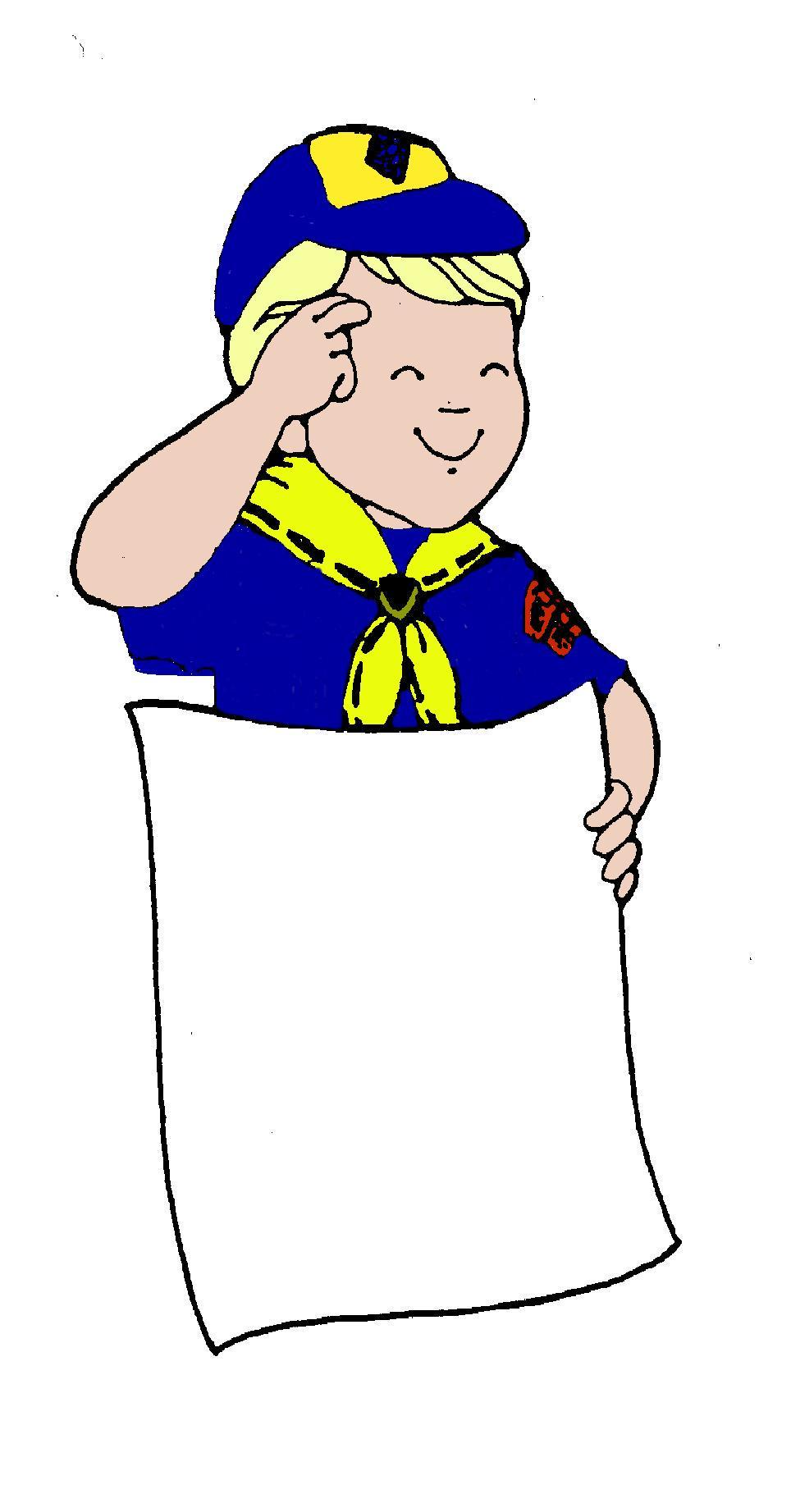 964x1843 Blank Paper Scout Clipart